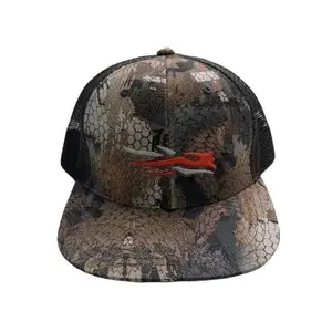 Outdoor Camo Trucker Cap - Structured Mesh Back Fishing & Hiking Hat - Adjustable Camouflage Snapback for Everyday Streetwear Style