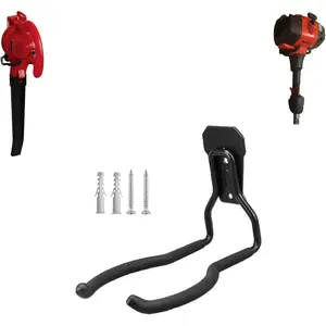 Weedeater Hanger - String Trimmer Hanger, Wall Mounted Power Tool Holder, Utility Hooks for Garage Tool Organizers and Storage (Black-1 P)