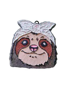 Sloth Car Freshie - Handmade Scented Aroma Beads with 10" String for Car Use - Lasts 3-6 Weeks - Polypropylene Bag with Parchment Protection