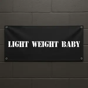 Lightweight Baby Gym Banner - Ronnie Coleman Motivational Quote - Bodybuilding Wall Decor - Workout Banner for Home or Fitness Studio - 48x18 Vinyl with Grommets - PrintlabzUSA - PTT0001 Hanging