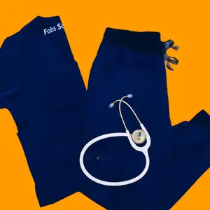 Dash Jogger Scrub Set Soft, Hight Waisted with seven pockets, Slim Fit, High Rise Yoga , Navy Blue waistband, Jogger pants, Ladies nursing uniform Fit to perfection, Modern V neck Soft fabric Extreme comfort 72Polyester/21Rayon/7Spandex