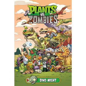 USED-Plants vs. Zombies Volume 12: Dino-Might by Tobin, Paul (Hardcover)