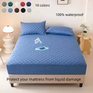 Waterproof Mattress Protector Cover, Deep Pocket Design, Multiple Colors Available, Soft Breathable Fabric, Fits Up to 30cm Thick Mats
