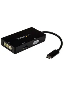 StarTech ST-CDPVGDVHDBP 3-in-1 USB C to HDMI DVI or VGA Multiport Adapter