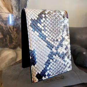 Natural Snakeskin Leather Western Wallet, Bifold Wallet, 6 card slot, Handmade Western Wallet, Cowboy Wallet