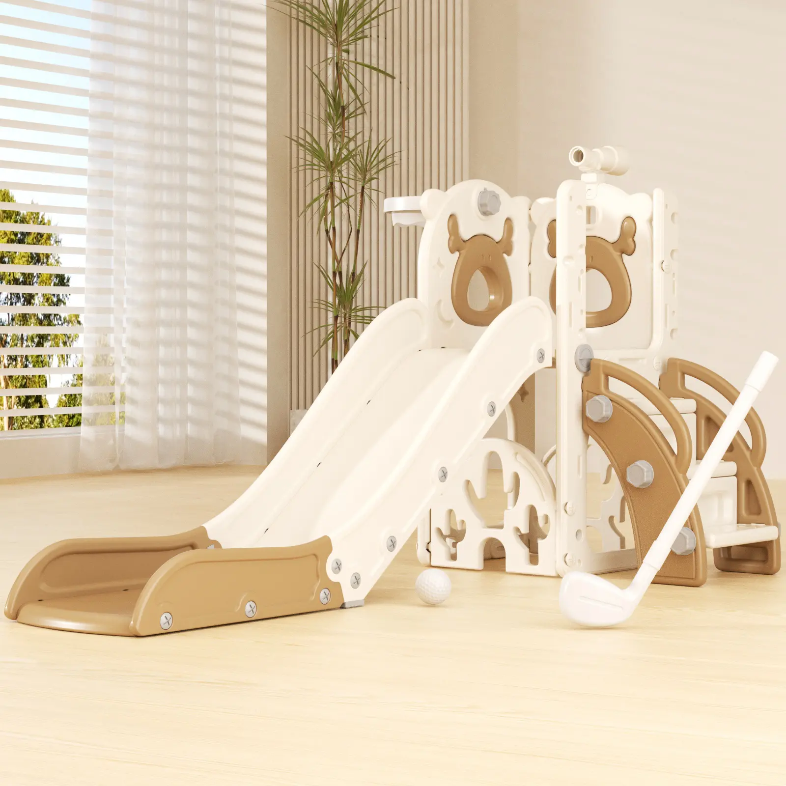 Coffee-White Golf Playset