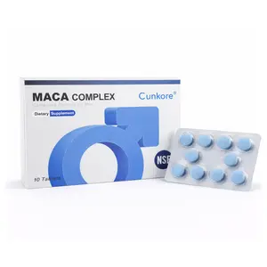 Cunkore 14-in-One Formula Maca & Oyster Little Blue Tablets – Herbal Nutritional Supplement for Adults. Daily wellness & energy support. 10 tablets per box, 1 tablet daily. Contains bioavailable maca, oyster peptide, oyster, eleuthero.