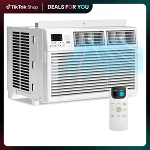 【DealsForYouDays】Window Air Conditioner (5000-12000 Btu), AC Unit for 350 Sq.Ft Spaces, 24H Timer, Remote Control, Easy Installation, Ideal for Bedroom, Living Room