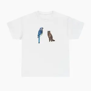 Blue Jay and Raccoon T-Shirt (NO TEXT) B3N