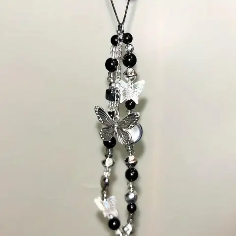 Butterfly Design Phone Chain, Cute Phone Lanyard, Fashion Phone Strap for Women & Girls, Mobile Phone Decoration Accessories, Cell Phone Charm, Cellphone Accessories