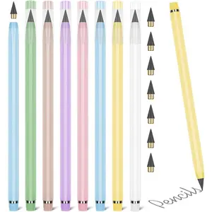 Inkless Pencil,7PCS Infinity Pencils with Extra 7 Eraser  Inkless Everlasting Pencil with 7 Replaceable Nibs for Students Writing Drawing  Office School Supplies