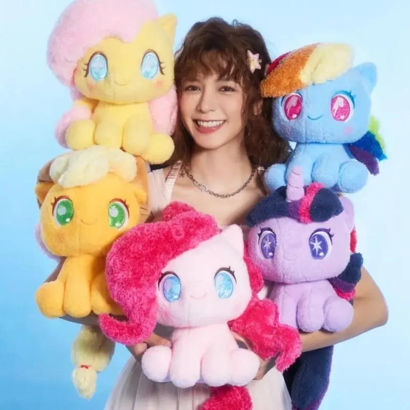 28cm Sitting Doll Toys Fluttershy Applejack Twilight Sparkle Pinkie Pie Soft Pillow Gift Model