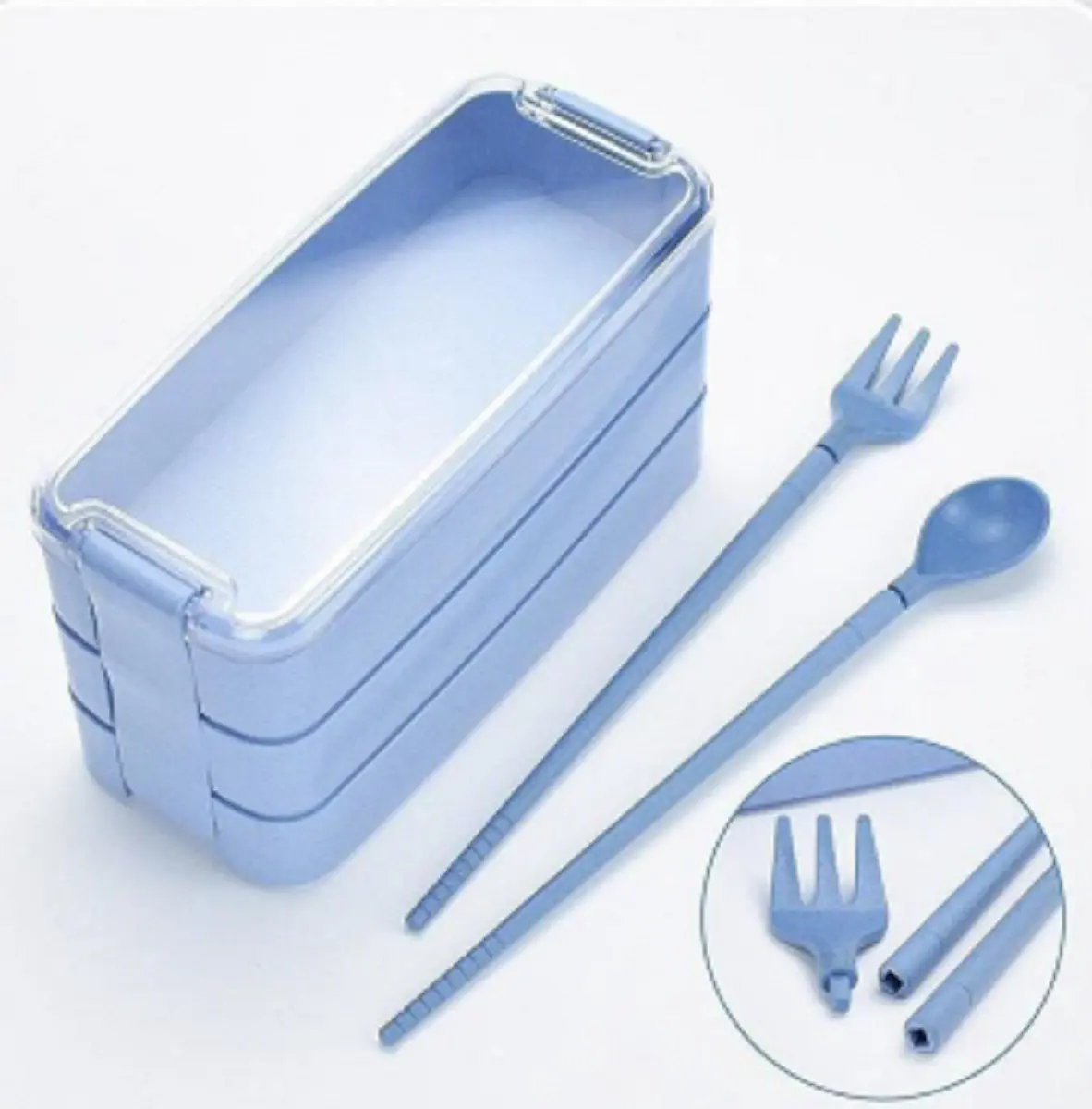 Lunch Box Cute Girl Style Elementary School Lunch Box Office Worker Three Layer Portable Set