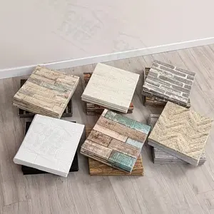 1 roll 13.78inx393.7in self-Adhesive Acoustic Foam Board Roll, Vintage Wall Tiles & 3D Sticker, Decorative Wallpaper, Anti-Ionian Heat Insulation for Studio School Bedroom Art Room Decor