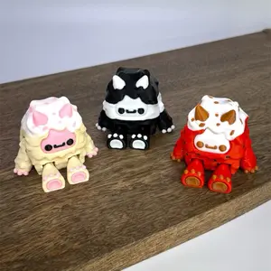 Cute Mountain Buddy Home Decoration - Dessert Theme 3D Printed in Brown, Pink, Yellow & Green with Unique Designs and Paws