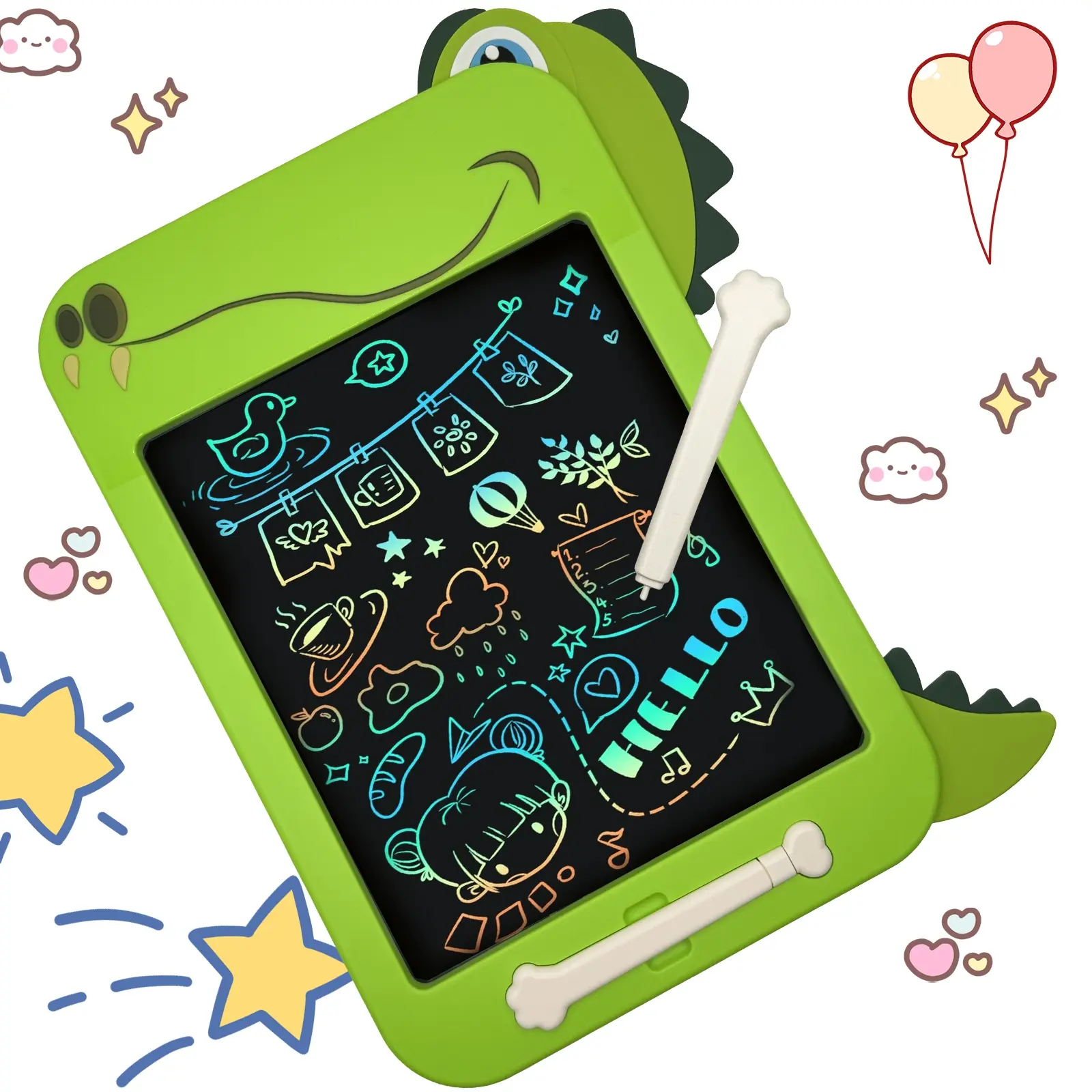 LCD Drawing Board for Kids, Colorful 10.5 Inch Electronic Graphic Doodle Board, Creative DIY Writing Tablet for Children & Adults, Perfect for Home, School & Office Use (Green)
