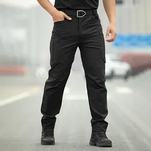 HOMUG Men’s solid-color tactical cargo pants with multiple zippered pockets. Available in various colors, the pants do not include a belt. They are suitable for spring and summer wear as well as outdoor casual occasions.