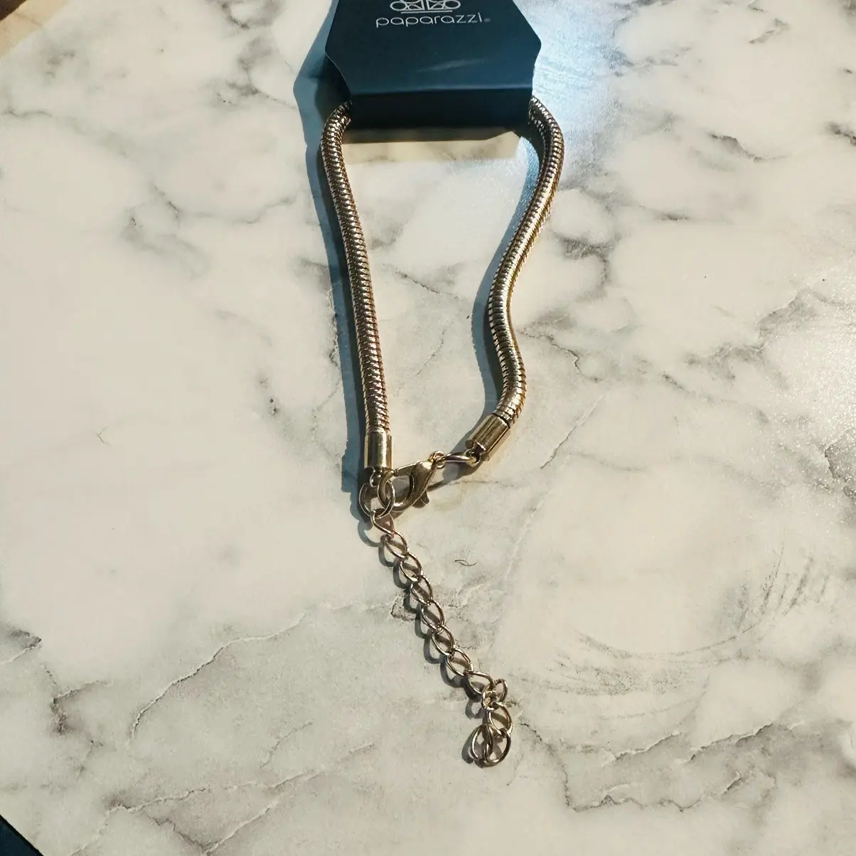 Men Paparazzi Silver Plated Herringbone Bracelet to Fit any Size Wrist with silver plated adjustable clasp - $5!