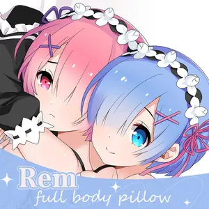 Anime Re in a different world from zero Rem Double-Sided Print Hing Body Pillowcase Otaku Cosplay Pillow Cover