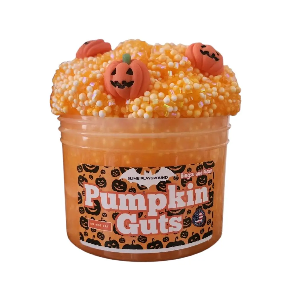 Pumpkin Guts Slime - 8 oz - Sensory - ASMR - Halloween Pumpkin Guts Slime - 8 oz - Sensory - ASMR - Halloween