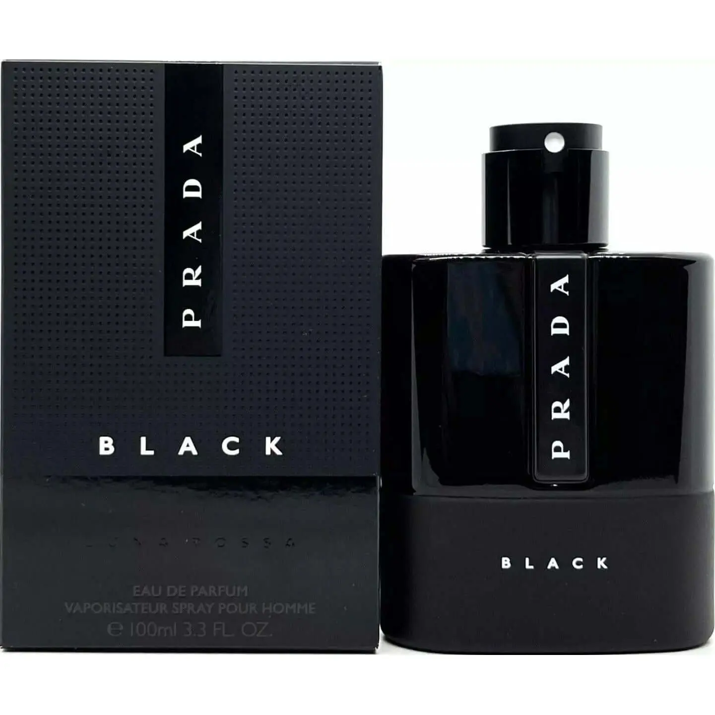 PRADA Luna Rossa Black Perfume EDP Spray for Men - Luxurious Non-Sweet Fragrance with Bergamot Top Note & Amber, 3.3/3.4 oz, Aesthetic Scent, New in Box