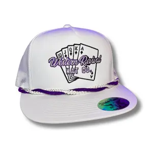 Purple Poker White Hat