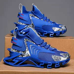 woman's casual sports shoes, high top trendy and fashionable design, breathable and lightweight, wear-resistant outsole, super high height, suitable for running, tennis, and badminton