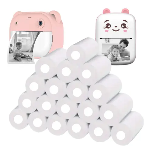 Self-adhesive Thermal Printer Paper, Glossy Printable Sticker Paper for Mini Portable Sticker Printer, DIY Stickers for Home Office
