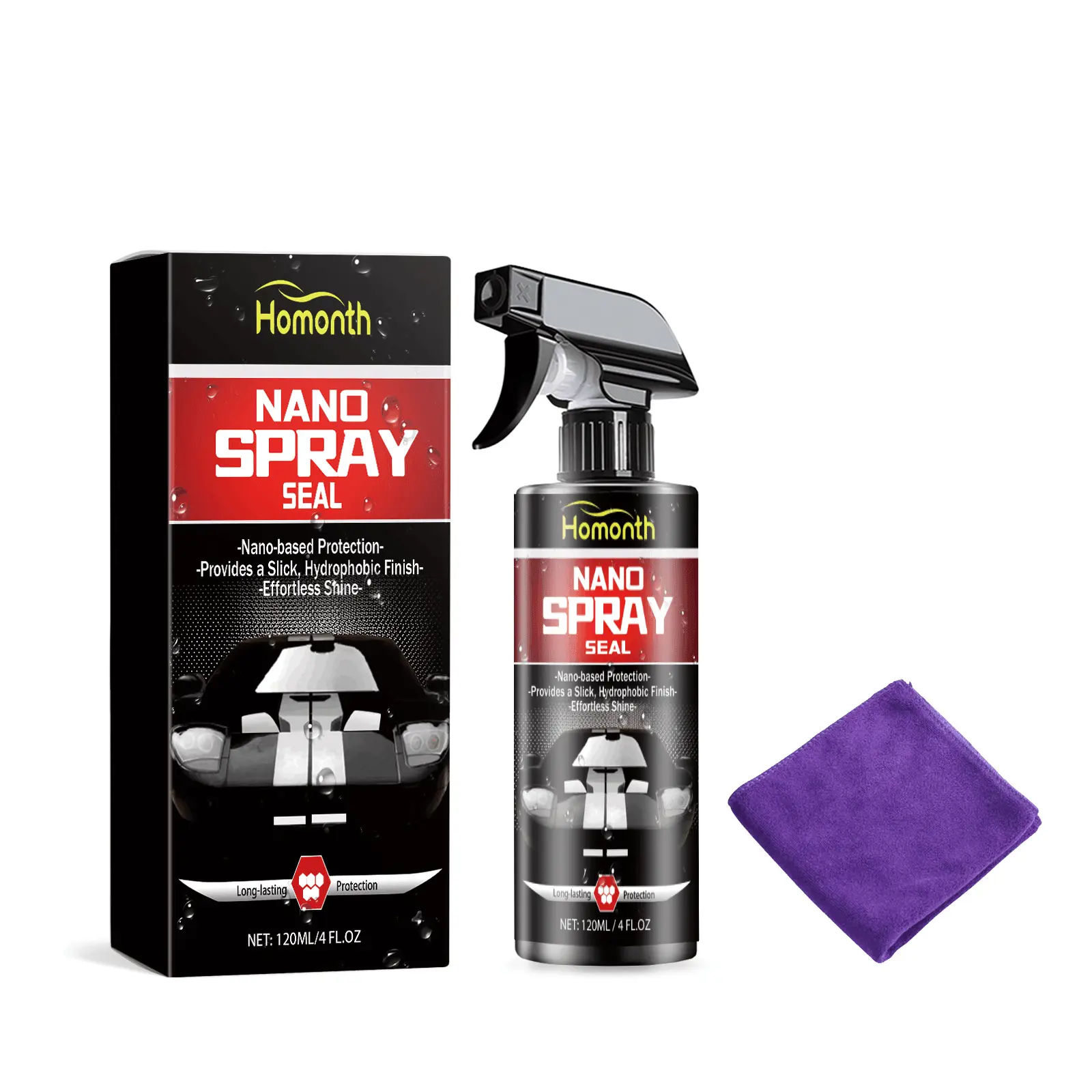 Premium Nano Coating Car Polish Spray 500ml Waterless Wash Wax Protector Wax