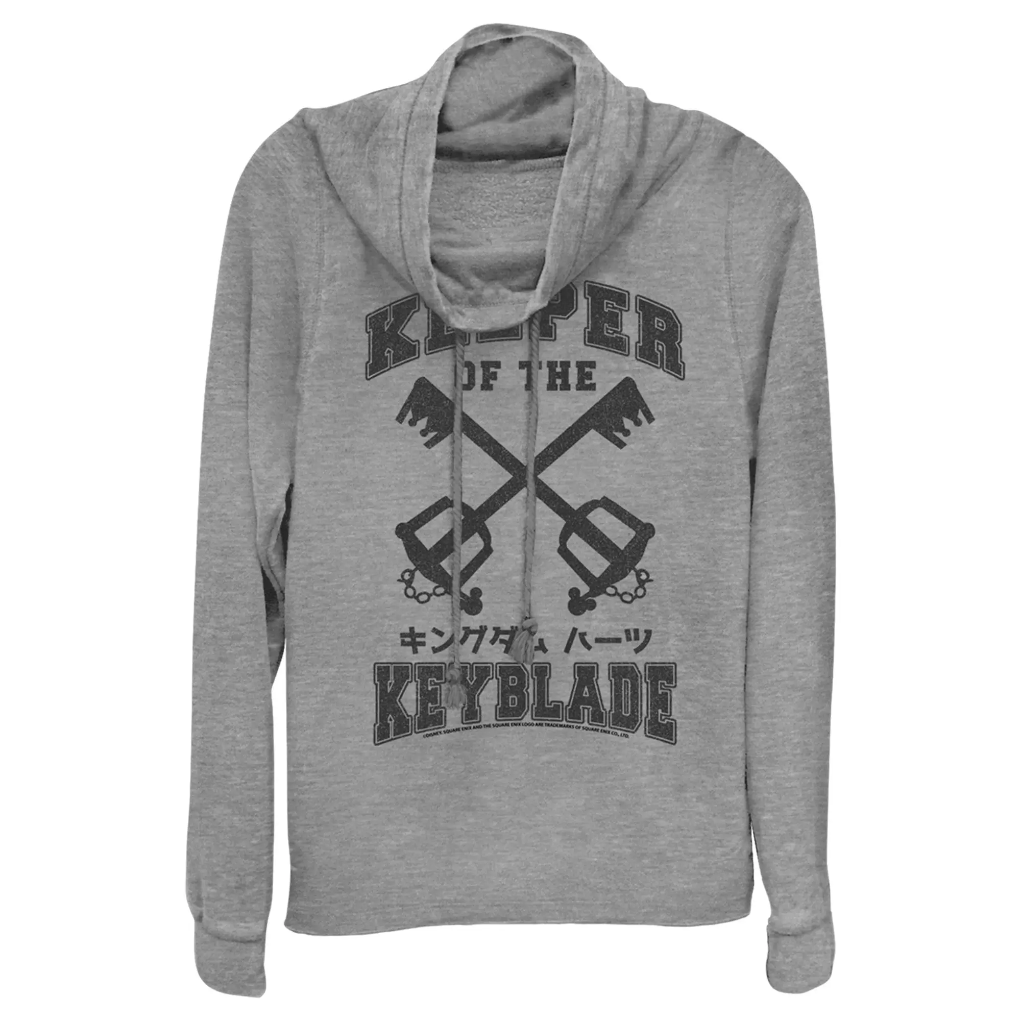 Juniors Womens Kingdom Hearts 1 Clashing Blades Cowl Neck Sweatshirt