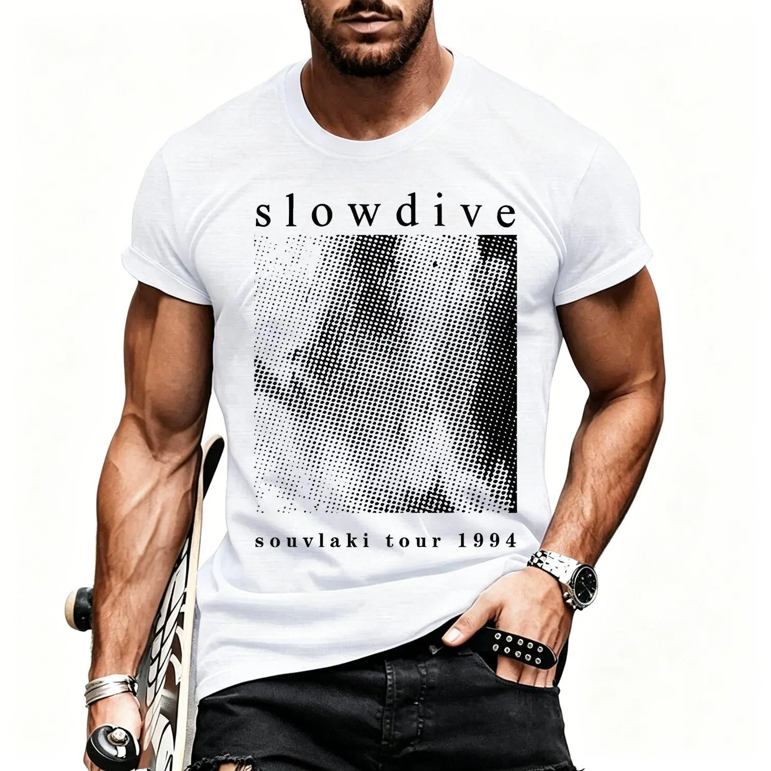 Slowdive Tour 1994 My Bloody Valentine Short Sleeve T Shirts New Tee Tshirt Tops Classic Vintage Rock Band Style Men Short Sleeve Tee