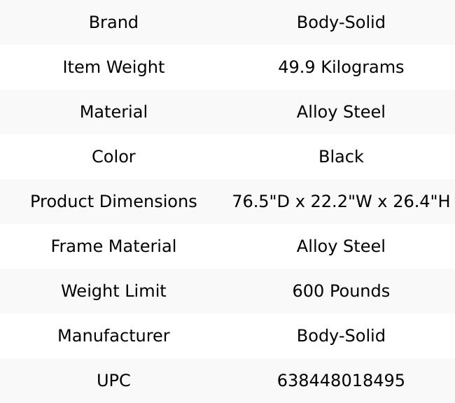 GLEG Body-Solid Adjustable Weight Bench with Cabled Leg Developer for Power Rack Weight Attachment, Foldable Workout Bench for Dumbbell Workouts