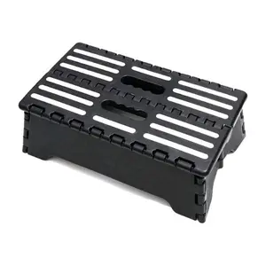 Folding Step Stool Non Slip Portable Folding Step Stool Heavy Duty Plastic Half Step Stool With Handle For Kitchen Bathroom Bedroom Kids Seniors Adults