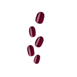 Impress Color No Glue Fake Press On Nails - Over You | Solid, Red, Short, Oval, Manicure