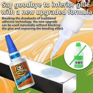 Clear Super Glue Liquid Professional for Plastic, Wood, Metal, Crafts, & Repair, Cyanoacrylate Adhesive Instant Glue, Quick Dry, All Purpose Superglue, Fast Drying Adhesive, Strong Adhesive, Long Lasting Bond, High Strength Glue