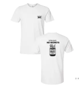 NO REGRET, EXTRA OLIVES WHITE SHIRT (MANNY'S LOGO EDITION)