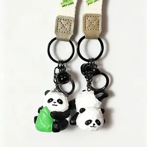 2-Pack Cute Panda Keychain Christmas Gift Idea Adorable Design for Friends and Family Perfect for Gifting Occasions Cartoonish Style Practical Gifts