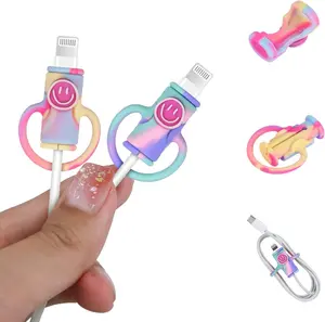 3 PCS Silicone Charging Cable Protector, Data Cord Protector Organizer Protection Smartphone Cellphone Charger Electronic Mobile Durable Handheld