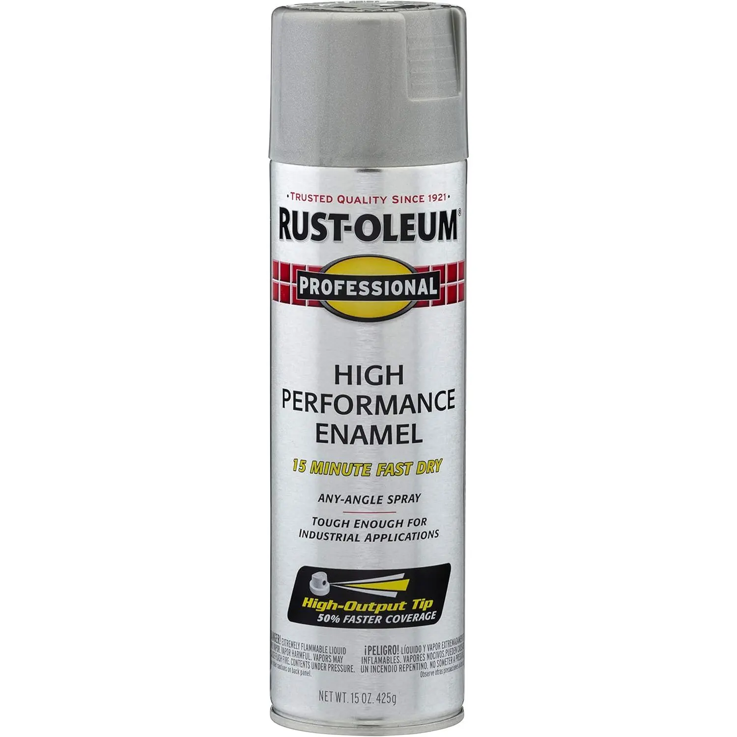 7581838 High Enamel Spray Paint - 15 Light Machine Gray, Fast Dry, High Coverage, Outdoor Use for Home Improvement & Building Supplies