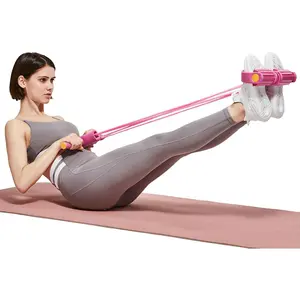 Fitness Resistance Bands-6 Tube, Resistance Bands with Foot Loops, Sit Up Training Band, Upgraded Smart Stirrup Puller,Fitness Pedal Ankle Puller, Pedal Puller Rope