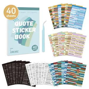 40 Sheets Inspirational Quote Sticker Book – Motivational Aesthetic Stickers for Journaling, Scrapbooking, Planners & DIY Crafts,TikTokShopJumpstartSale