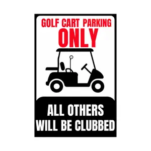 stora Golf Cart Wall Decor - Vintage Metal Tin Sign for Garage, Mansion, Cafe or Farmhouse, Bar, Themed Decor, 8x12 Inch
