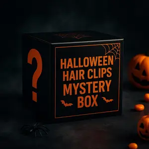 2026 Halloween Gift - Mystery Box with Halloween Horror Characters Hair Claw Mystery Box – 2 or 4 or 6 Random Double-Sided Horror Hair Clips Blind Box, Hair Accessories for Women, Girls, Perfect for Her, Birthdays, Graduation, Granddaughter