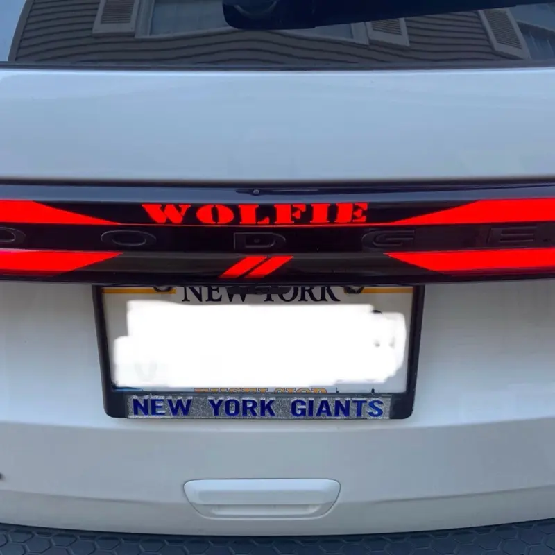 Dodge Durango Tail light Racetrack Decal Center Overlay - Fits 3rd Gen Durango - Dodge Durango 2014 2015 2016 2017 2018 2019 2020 2021 - Add note or message with personalization