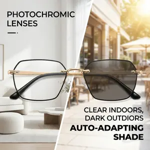 Reading Glasses  for Men and Women, Photochromic Readers, Lightweight Frame for Daily Use