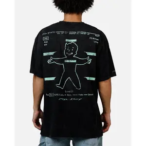 73Studio X Fallout Pipboy T-Shirt Black Acidwash