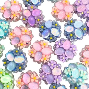 5pc Love Grows Here Fancy Acrylic Jewelry Beads - Random Beads for Beading Jewelry Making, Craft Supplies diy making accessory bling Beaded Tassel Charms Adjustable Beaded Design