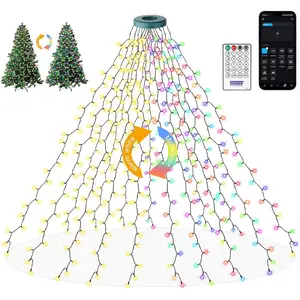400 LEDs Christmas Tree Lights,LED Christmas Lights with 17 Light Modes ,Timer& Memory Function,Remote & APP Control,16 Strands 6.6FT String Light for Wedding, Party,Xmas Tree Decor,Multicolor