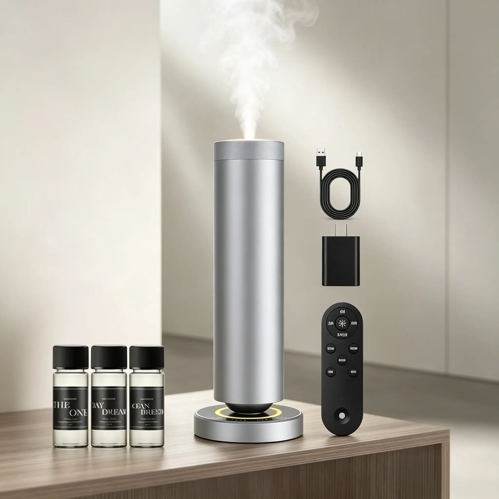 Large Room LED Aroma Diffuser with 3 Luxury Scents – Covers 1000sq/ft, 20ml×3 Oil Set, Ultrasonic Cool Mist Humidifier, Auto-Off Timer, Eco-Friendly Home Decor Gift