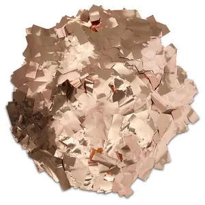 Rectangle Rose Gold Metallic Confetti – Premium Mylar Slow-Falling 1lb Loose Pack